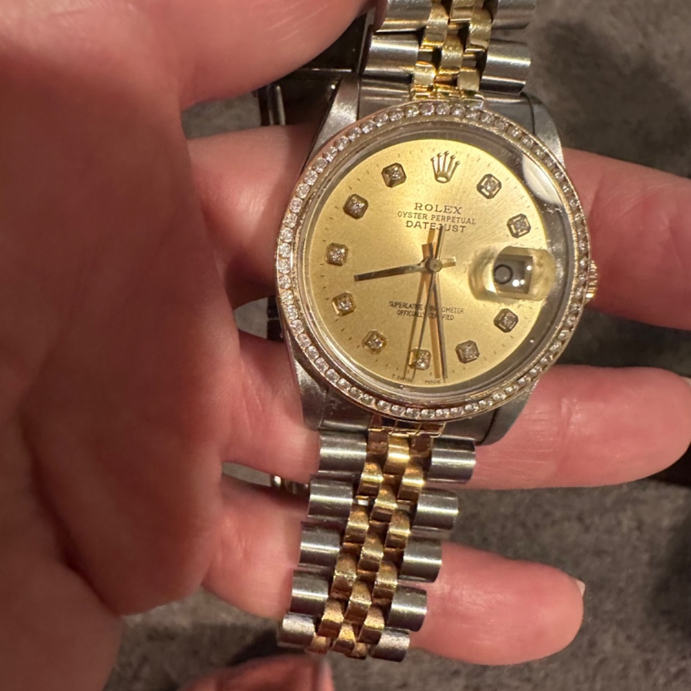 Stunning!!! Rolex Oyster Datejust with Diamond Bezel